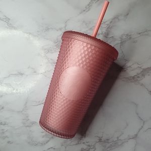 Valentines Starbucks studded pink lemonade tumbler 16oz